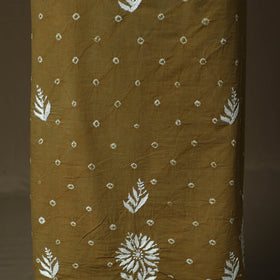 Lucknowi chikankari hand work bandhani unstitched kurta