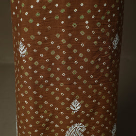 Lucknowi chikankari hand work bandhani unstitched kurta