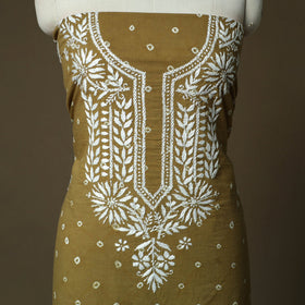 Lucknowi chikankari hand work bandhani unstitched kurta