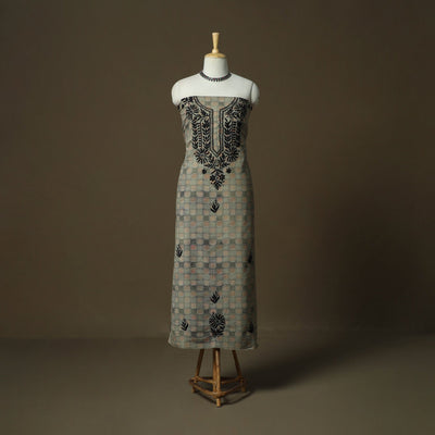 Lucknowi chikankari hand work kalamkari unstitched kurta