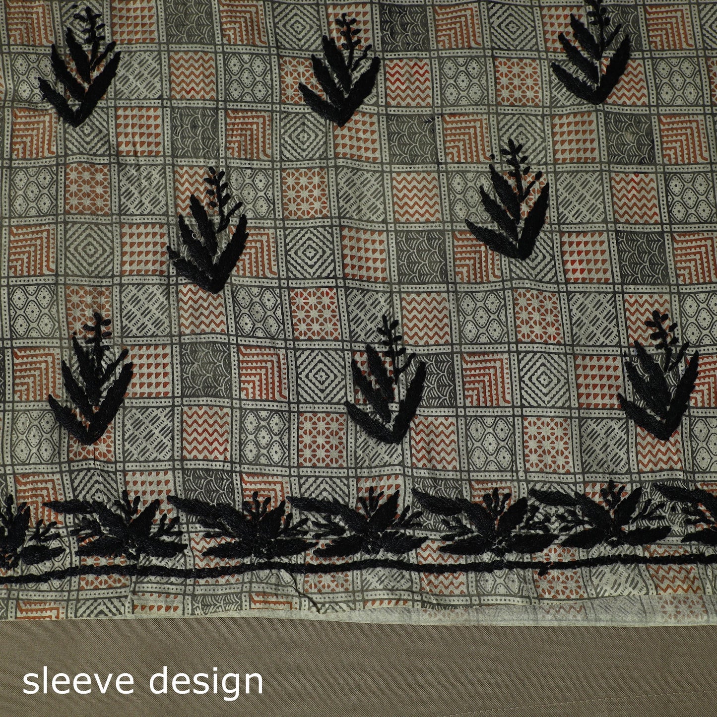 Lucknowi chikankari hand work kalamkari unstitched kurta
