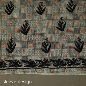 Lucknowi chikankari hand work kalamkari unstitched kurta
