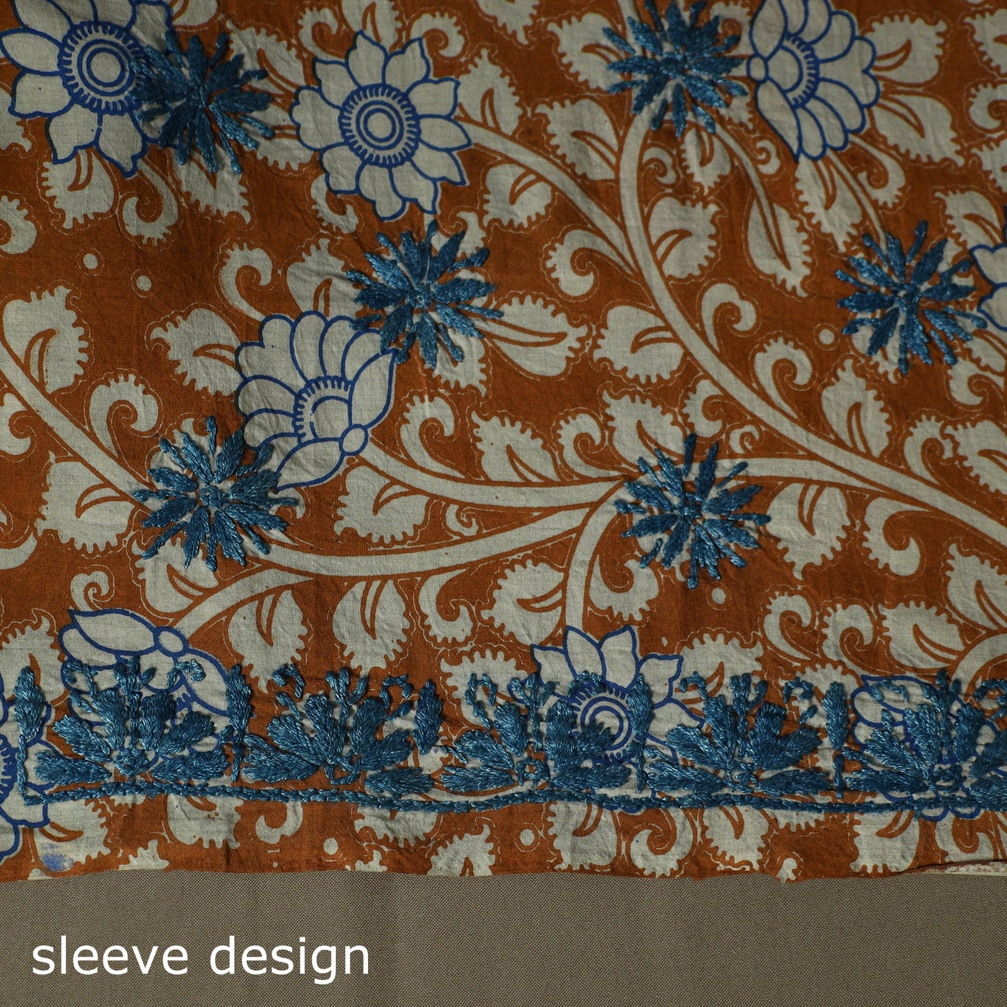 Lucknowi chikankari hand work kalamkari unstitched kurta