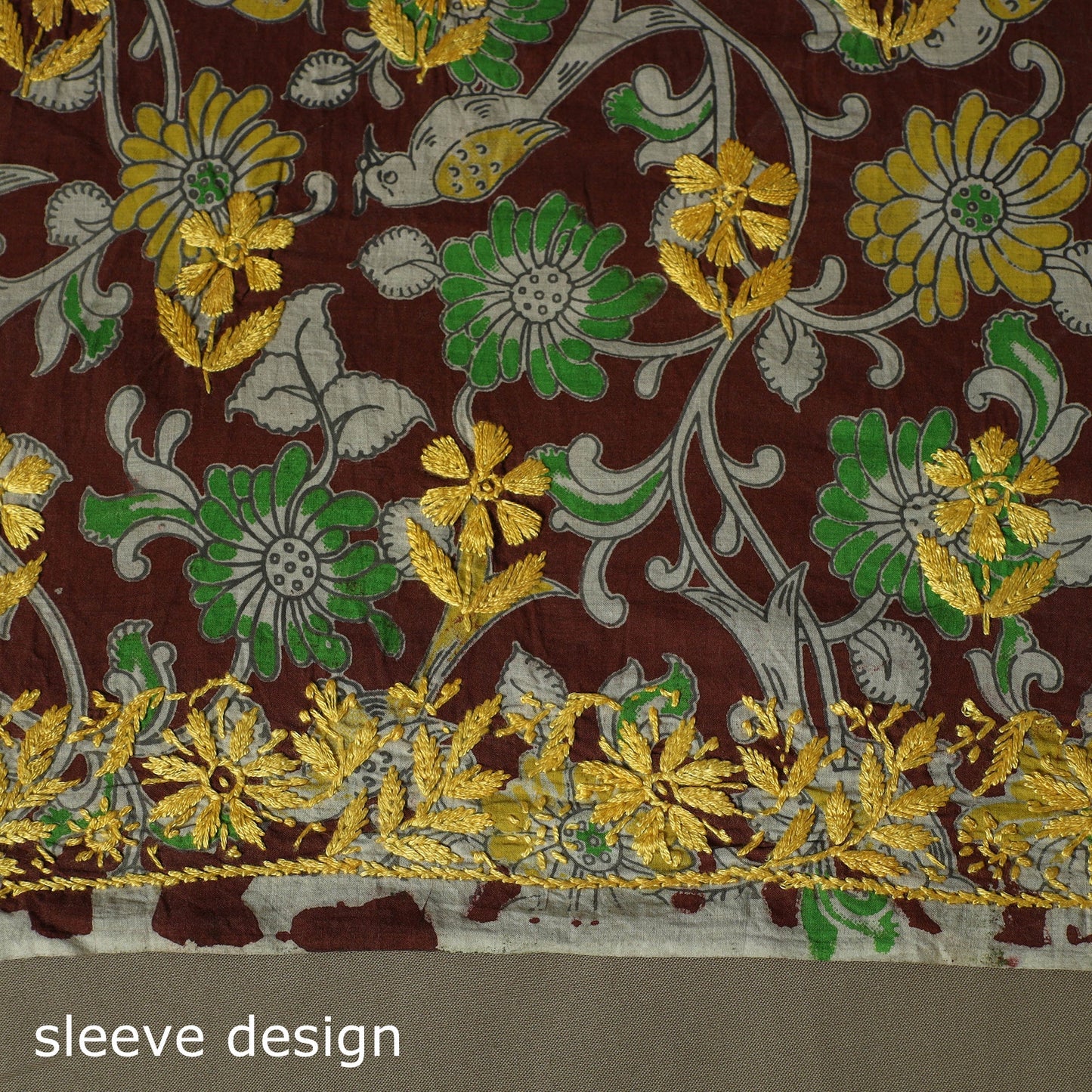 Lucknowi chikankari hand work kalamkari unstitched kurta