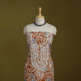 Lucknowi chikankari work kalamkari unstitched kurta