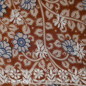 Lucknowi chikankari work kalamkari unstitched kurta