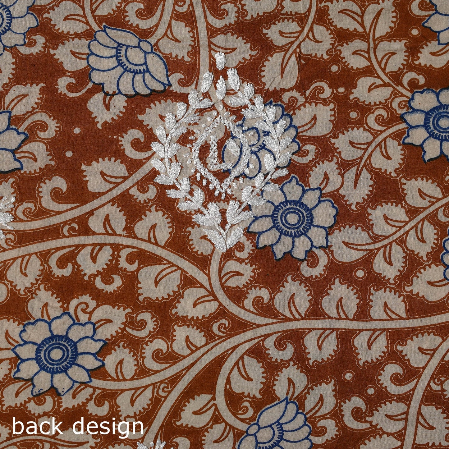Lucknowi chikankari work kalamkari unstitched kurta