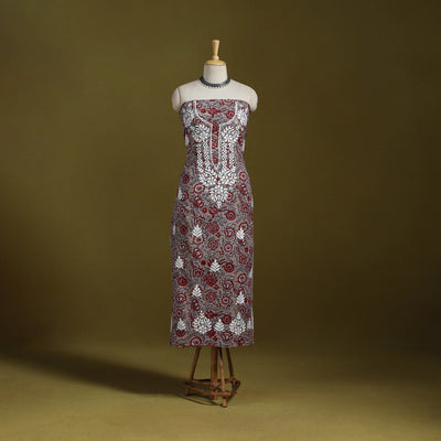 Lucknowi chikankari work sanganeri unstitched kurta