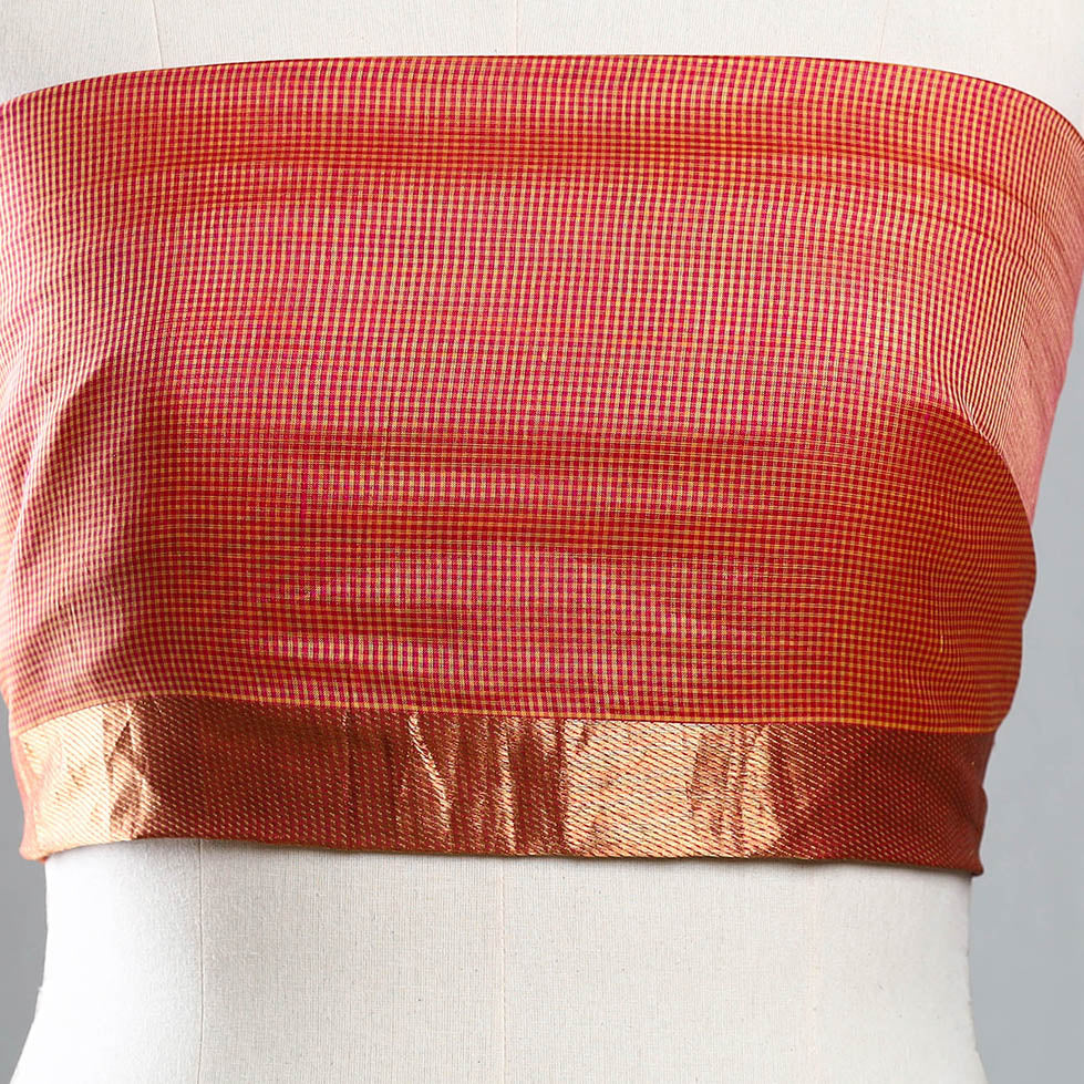 "Maheshwari Silk Blouse Piece – Handcrafted Beauty"