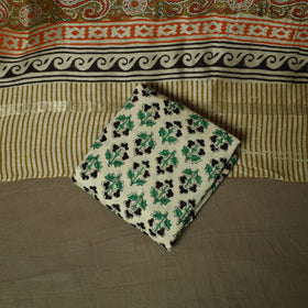 Maheshwari silk hand block bagru print 3pc unstitched dress