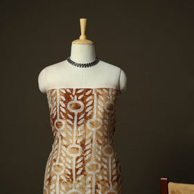Maheshwari silk hand block bagru print 3pc unstitched dress