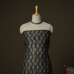 Maheshwari silk hand block bagru print 3pc unstitched dress
