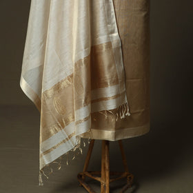 Maheshwari silk tissue zari handloom 2pc unstitched dress