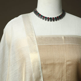 Maheshwari silk tissue zari handloom 2pc unstitched dress