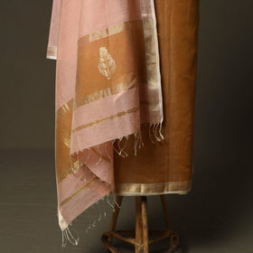 Maheshwari silk tissue zari handloom 2pc unstitched dress