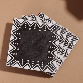  Mandana Art Handpainted Paper Mache Coasters 