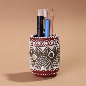  Mandana Art Handpainted Paper Mache Pen Stand 