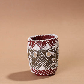  Mandana Art Handpainted Paper Mache Pen Stand 