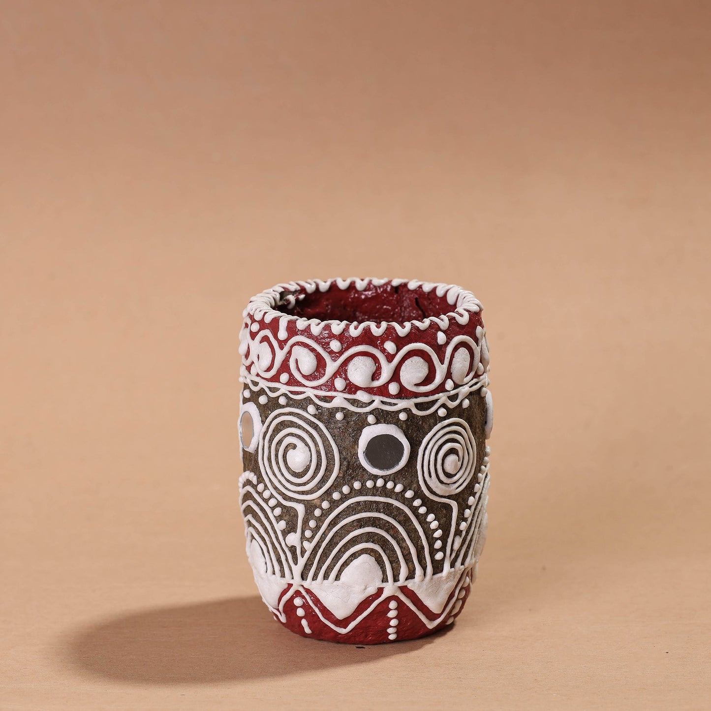  Mandana Art Handpainted Paper Mache Pen Stand 