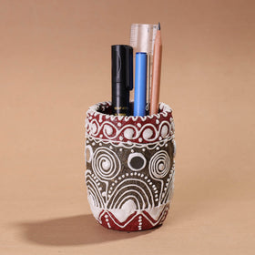  Mandana Art Handpainted Paper Mache Pen Stand 