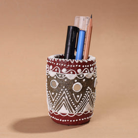  Mandana Art Handpainted Paper Mache Pen Stand 