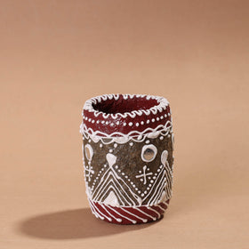  Mandana Art Handpainted Paper Mache Pen Stand 