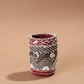  Mandana Art Handpainted Paper Mache Pen Stand 