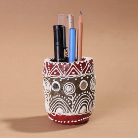  Mandana Art Handpainted Paper Mache Pen Stand 