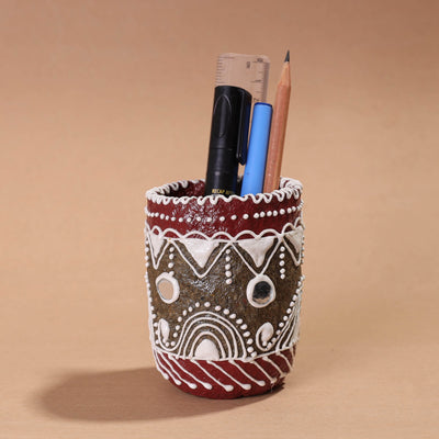  Mandana Art Handpainted Paper Mache Pen Stand 