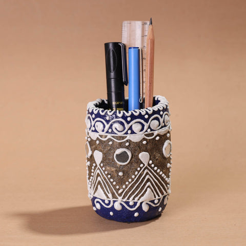  Mandana Art Handpainted Paper Mache Pen Stand 