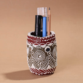  Mandana Art Handpainted Paper Mache Pen Stand 