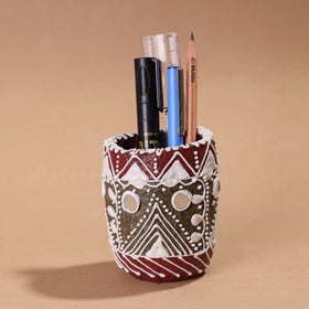  Mandana Art Handpainted Paper Mache Pen Stand 