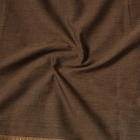  Brown Mangalagiri Cotton Fabric with Zari Border 