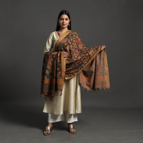 Brown - mangalagiri cotton handpainted pen work kalamkari