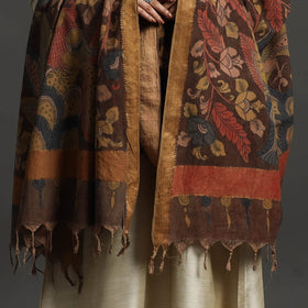 Brown - mangalagiri cotton handpainted pen work kalamkari