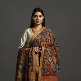 Brown - mangalagiri cotton handpainted pen work kalamkari