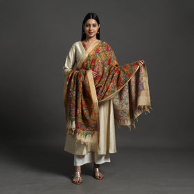 Brown - mangalagiri cotton handpainted pen work kalamkari