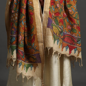 Brown - mangalagiri cotton handpainted pen work kalamkari