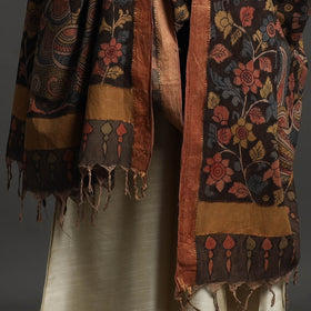 Brown - mangalagiri cotton handpainted pen work kalamkari