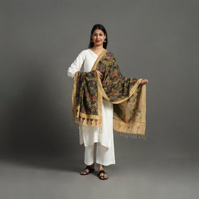 Brown - mangalagiri cotton handpainted pen work kalamkari