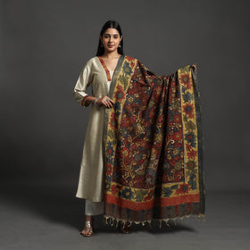 Brown - mangalagiri cotton handpainted pen work kalamkari