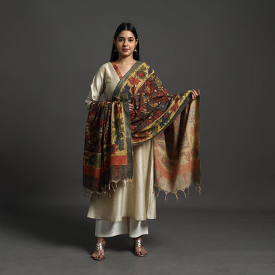 Brown - mangalagiri cotton handpainted pen work kalamkari