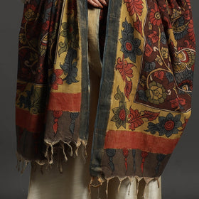 Brown - mangalagiri cotton handpainted pen work kalamkari