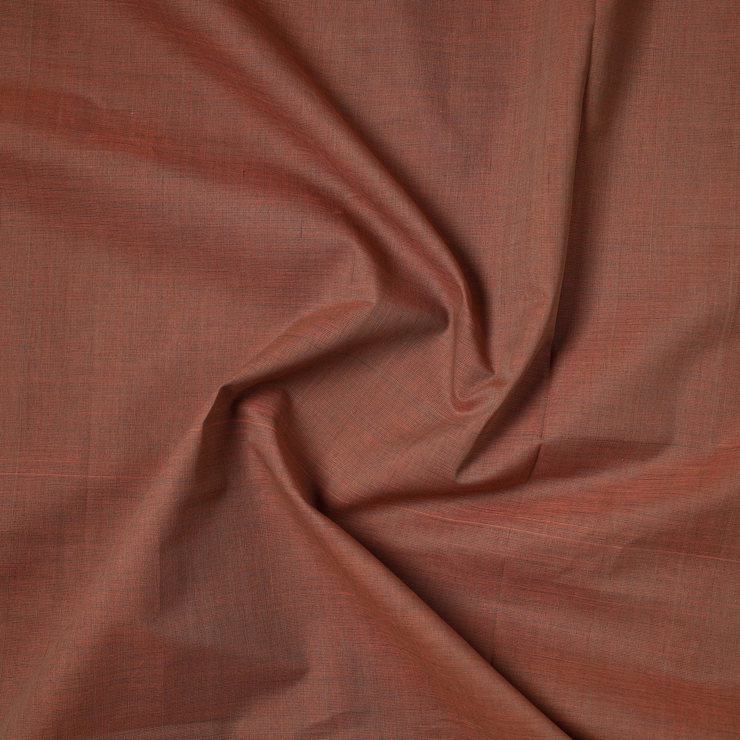 Brown Mangalagiri Cotton Fabric with Zari Border 