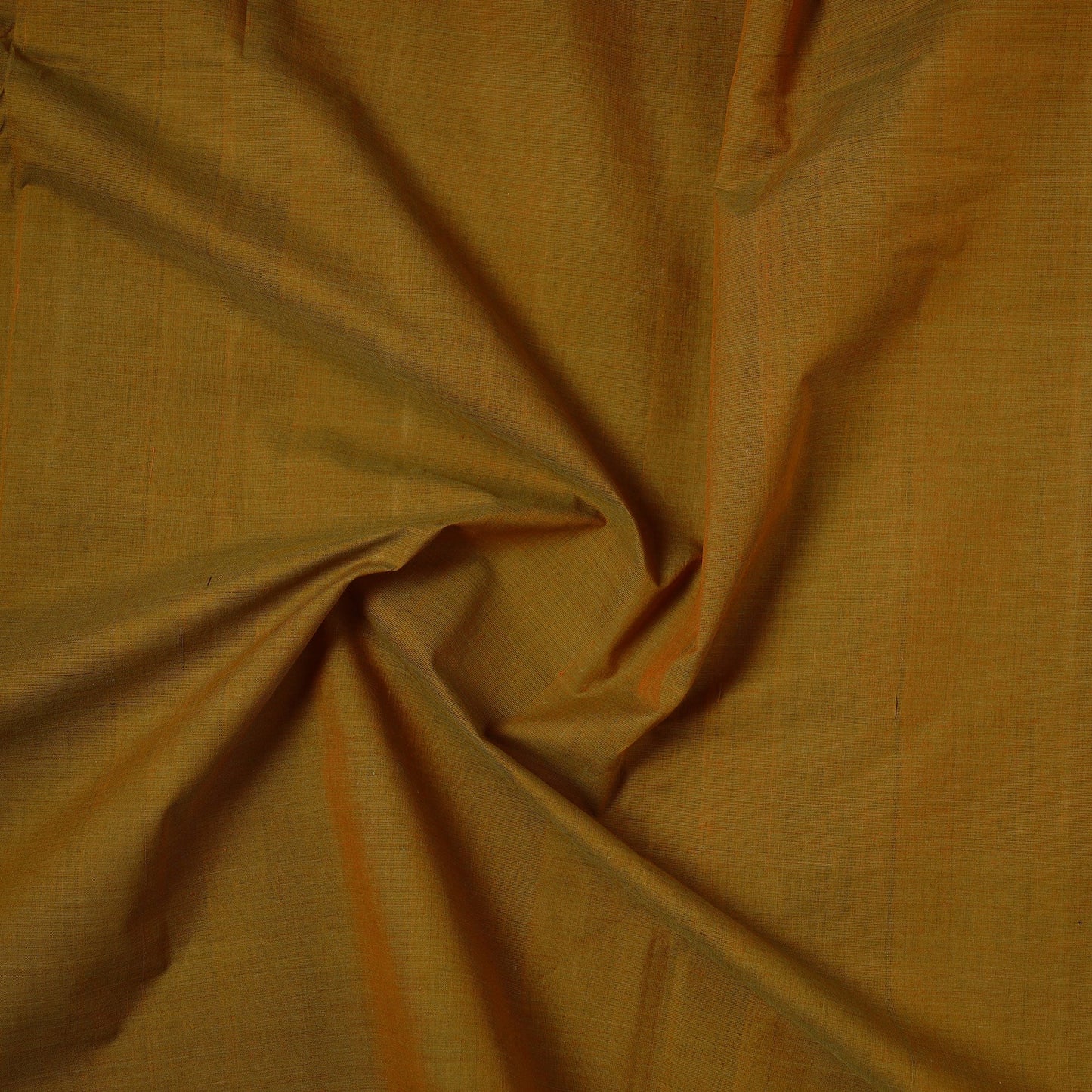 Brown Mangalagiri Cotton Fabric with Zari Border 