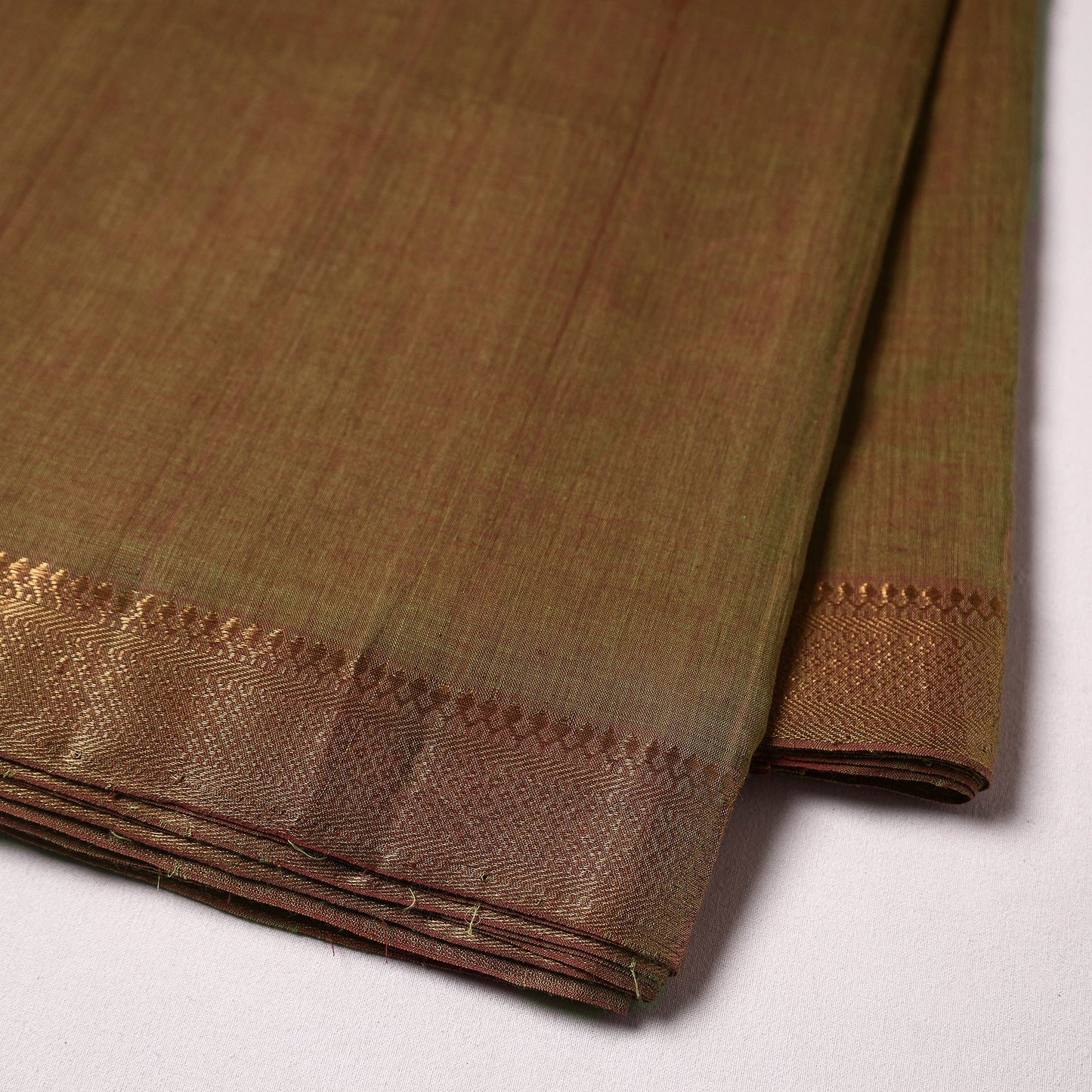  Mangalagiri Handloom Cotton Nizam Zari Border Fabric Online at iTokri.com