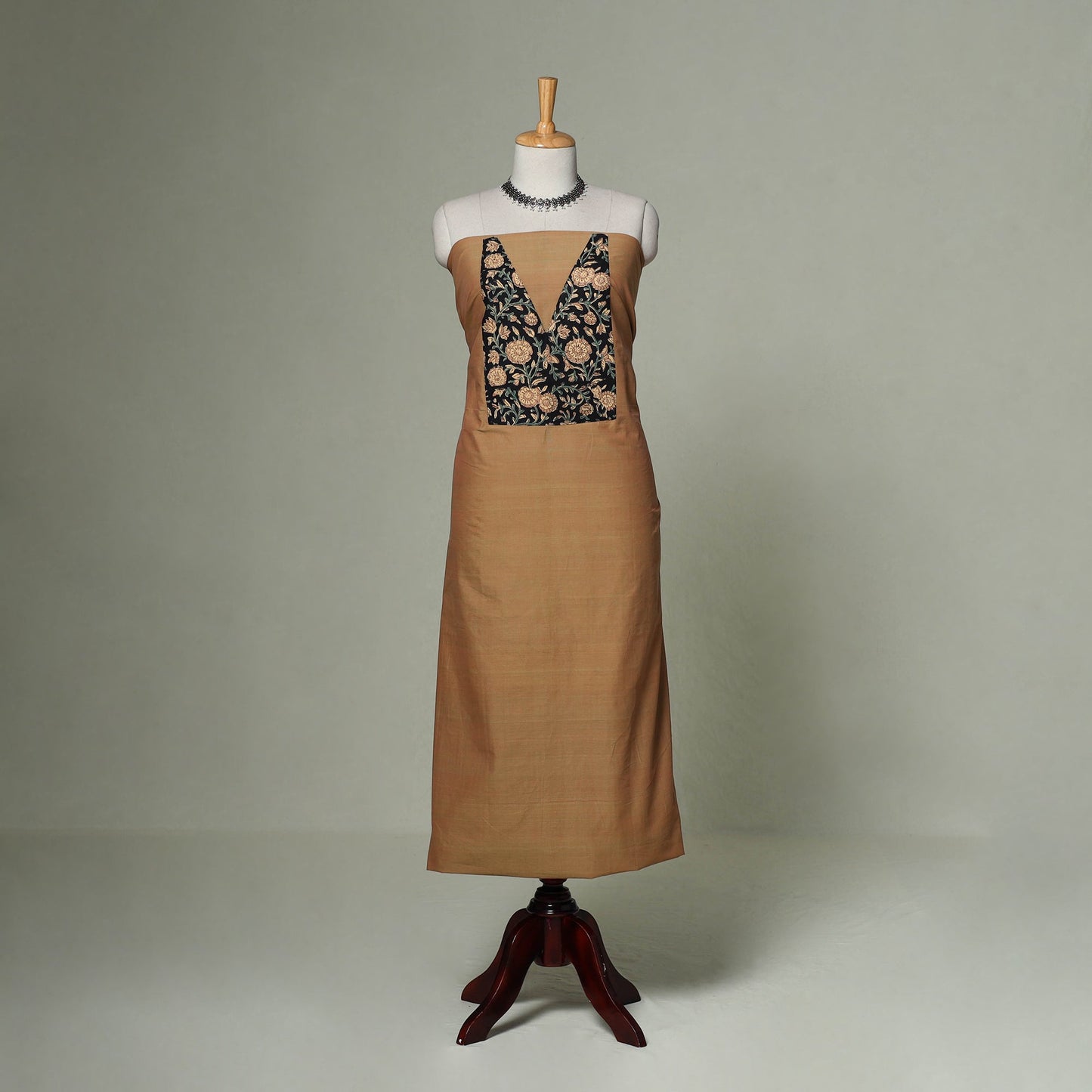 Mangalagiri handloom cotton patchwork unstitched kurta