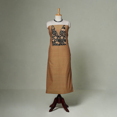 Mangalagiri handloom cotton patchwork unstitched kurta