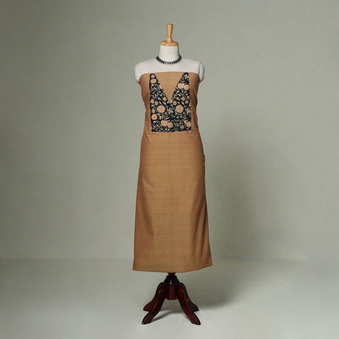 Mangalagiri handloom cotton patchwork unstitched kurta
