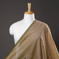 Brown Mangalagiri Handloom Cotton Thread Buti Fabric 